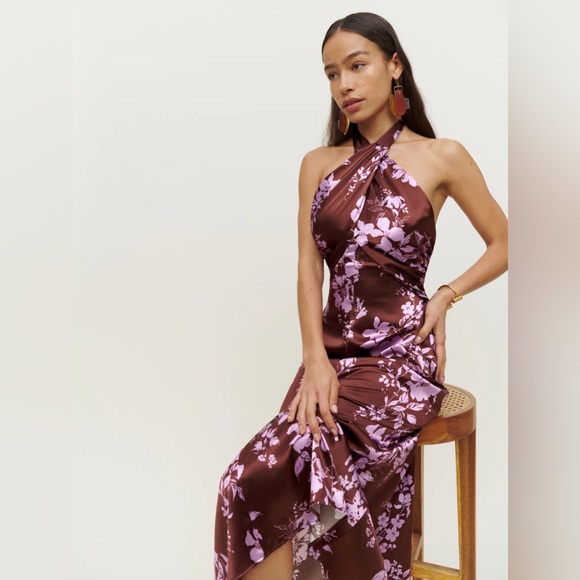 The Maddison is a sleeveless, midi dress with an adjustable halter neckline - Picture 5 of 5